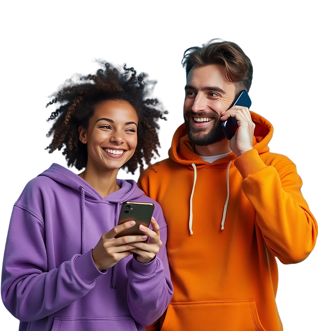 Casal aproveitando streaming em casa